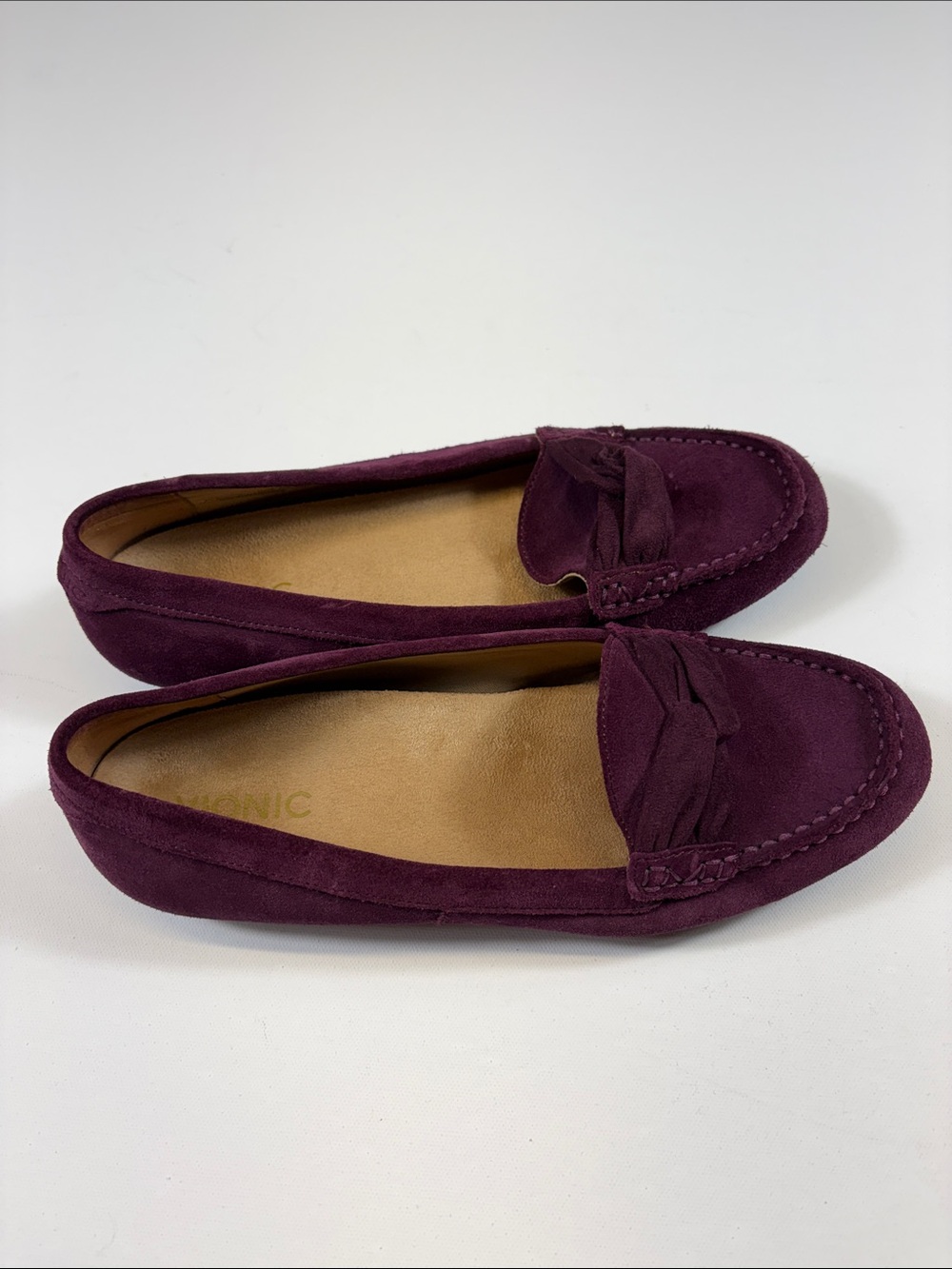 Vionic Purple Suede Knot Driving Loafers Moccasins Women Size 10 - Picture 3 of 7